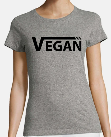 Tee-shirt végétalien femme noire, manches courtes