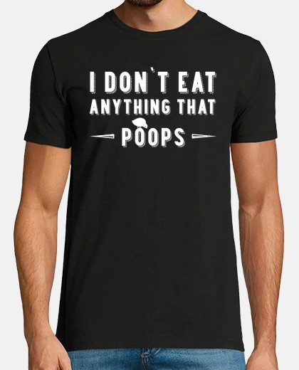Tee-shirt végétalien je ne mange rien qui fait caca poussin de vache