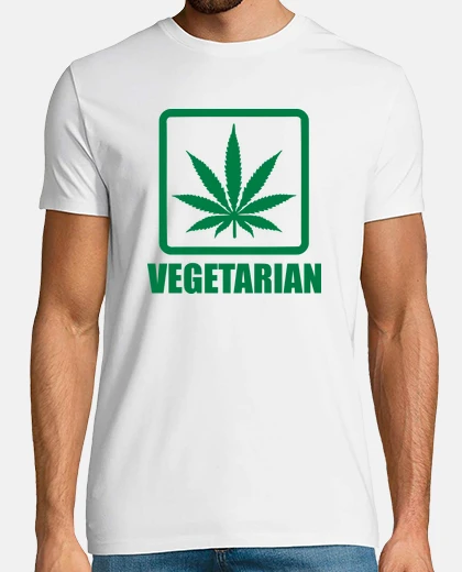 Tee-shirt végétarien feuille de marijuana