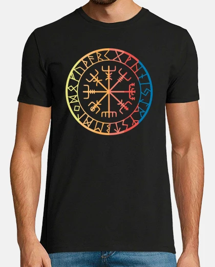 T-shirt vegvisir rune simbolo celtico vichingo