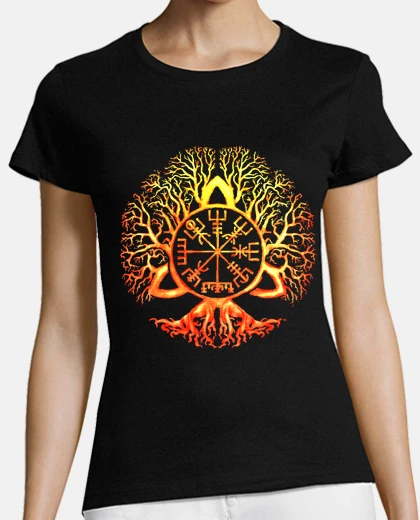 T-shirt Vegvisir Symbol Amulet Of Luck Tree Of Life Magic Gift