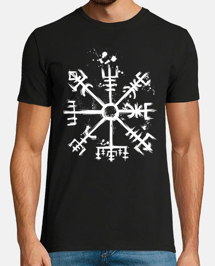 T-shirt vegvisir vichingo bussola mitologia norrena
