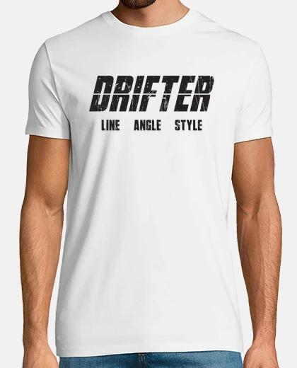 T-shirt veicolo in stile drifter line angle