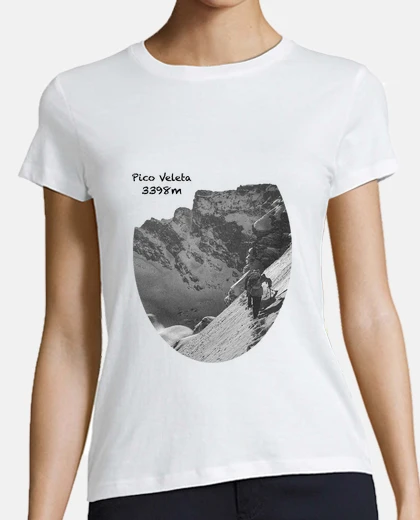 Playera Veleta1 Mujer, manga corta, blanca, calidad premium