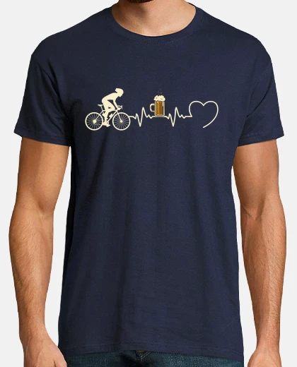 Tee-shirt Vélo Bière Homme Humour Cycliste