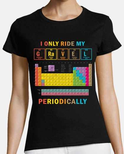 Tee-shirt vélo de gravier tableau périodique vélo