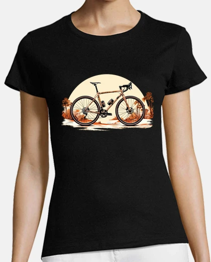 Tee-shirt vélo je roule cool coucher de soleil