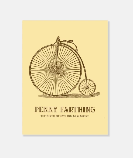 Tableau vélo penny farthing - la naissance du c