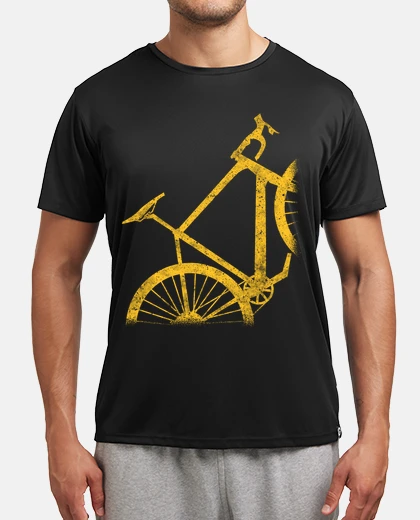 Tee-shirt vélo silhouette rétro ancien cyclisme vélo cycliste sport