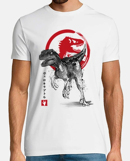 Playera Velociraptor sumi e