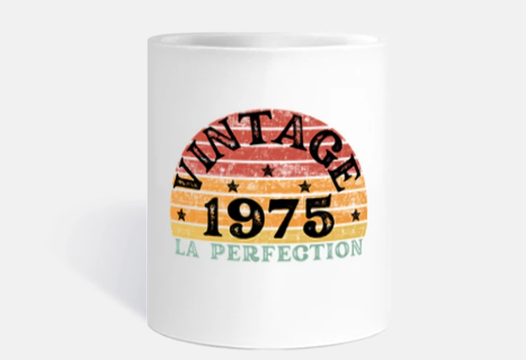 Taza vendimia 1975 perfección