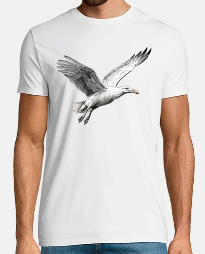 T-shirt venditore di marea gabbiano comune gabbiano