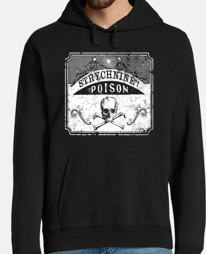 Sudadera veneno de estricnina - etiqueta antigua