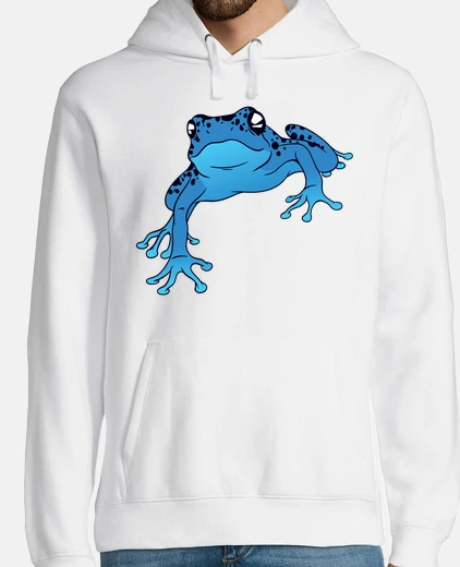 Felpa ventosa di rana dardo blu