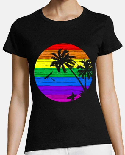 Playera verano arcoiris