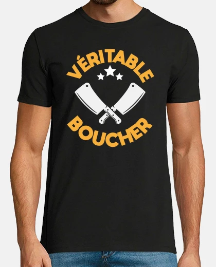 Tee-shirt Véritable Boucher humour métier