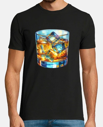 Tee-shirt verre de whisky