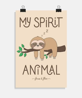 vertical poster sloth, my spirit animal