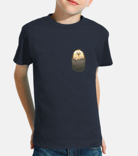 very cute hedgehog children&#39;s t-shirt in the pocket of the artist&#39;s design t-shirt to work t