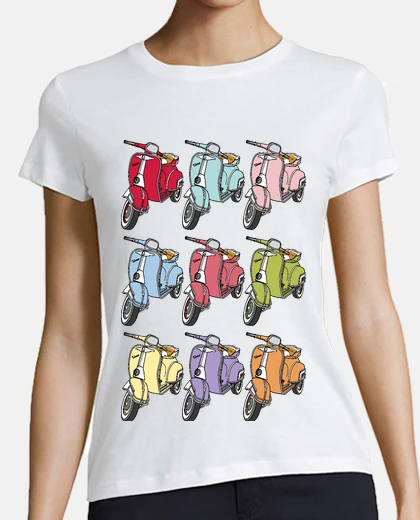 Playera Vespas (colores vintage)
