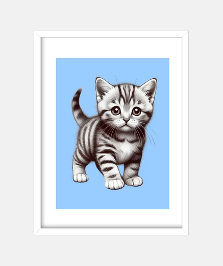 Cadre vêtements cattitude - chat heureux