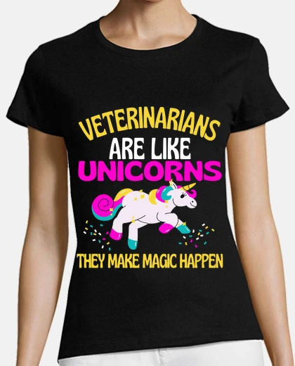 T-shirt veterinari unicorno magico animale vete
