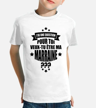 T-shirt enfant Veux tu être ma marraine – L'usine du t shirt