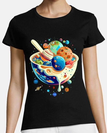 Camiseta vía láctea cereal helado galaxia