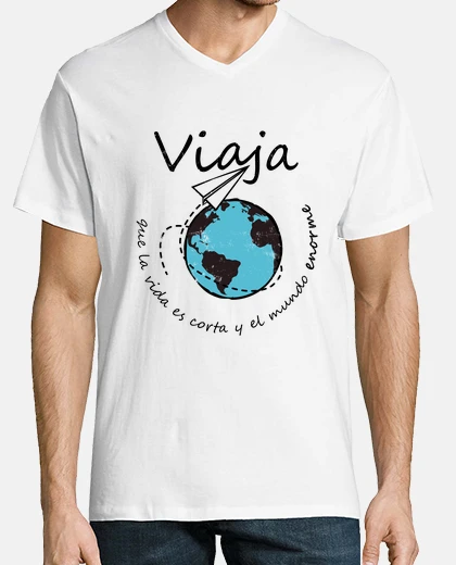 Camiseta Viaja, que la vida es corta y el mundo enorme