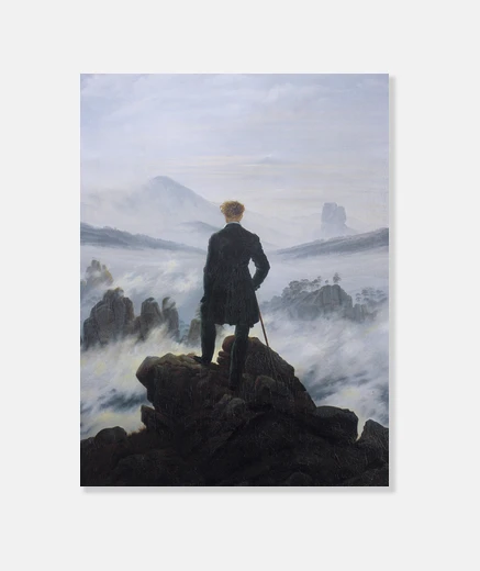 Stampa viandante sul mare di nebbia (1818