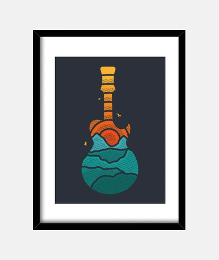 Framed vibration guitar