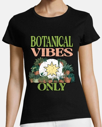 T-shirt vibrazioni botaniche solo giardinaggio giardiniere studi sulle piante fattoria agricoltura agricolto