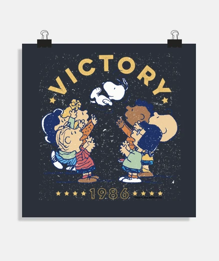 Poster Victory 1986 Snoopy