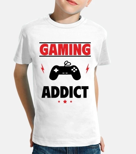 Kids video game addict geek gamer