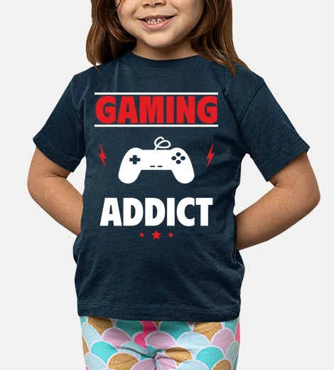 Kids video game addict geek gamer