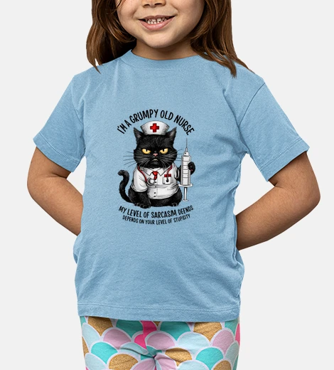 Vêtements vieille infirmiere humour chat