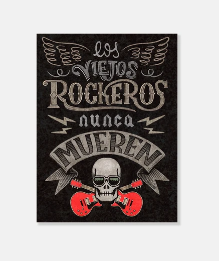 Lienzo Viejos Rockeros Print