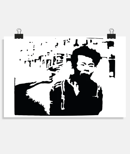 Poster vietcong in esecuzione bianco