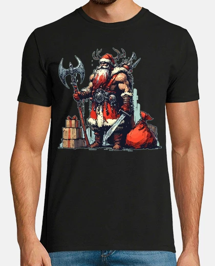 Playera viking santa christmas xmas