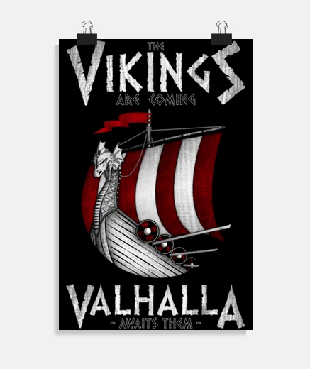 Póster Vikings are coming