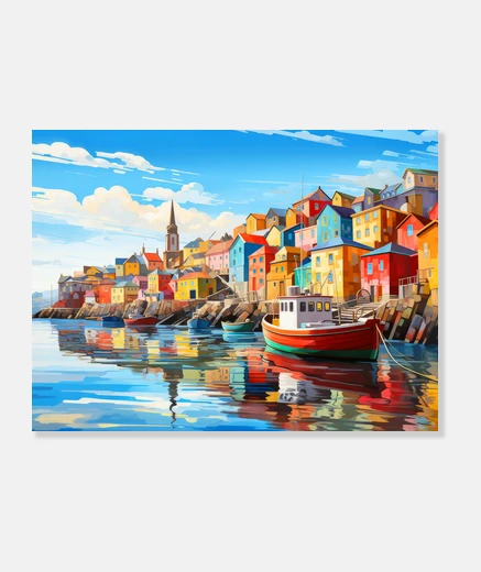 Wall Village Port Concept Abstract Colorful
