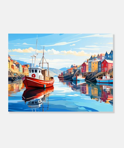 Wall Village Port Concept Abstract Colorful
