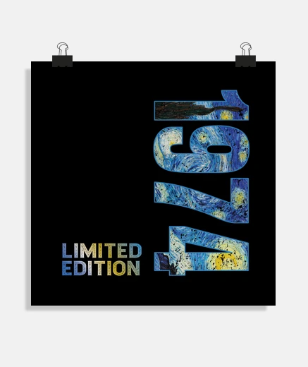 Poster vincent nuit étoilée 1974 édition limit
