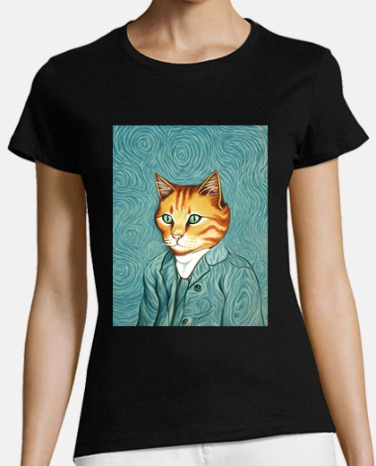 Playera vincent van gogh - idea de regalo para gatos, amante del arte,