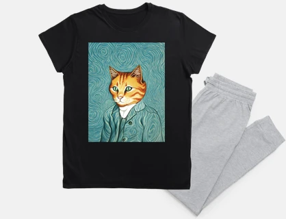Vincent van Gogh - cat gift idea, art lover,