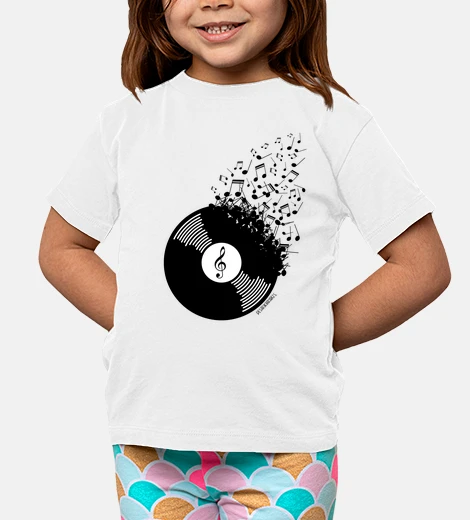 Abbigliamento vinile con note musicali di desatikha arts