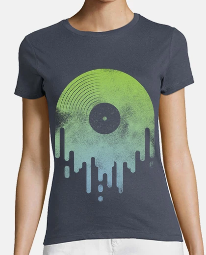 T-shirt vinile verde gocciolante