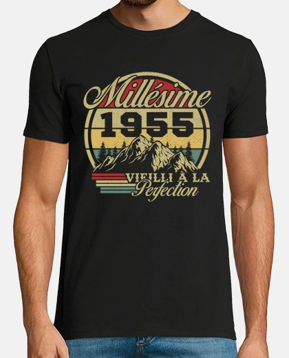Tee-shirt Vintage 1955 70 Ans Anniversaire cadeau