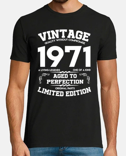 Camiseta vintage 1971 años a la perfección original