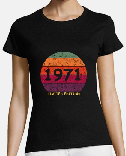 Tee-shirt vintage 1971 édition limitée - t-shirt à manches courtes femme
